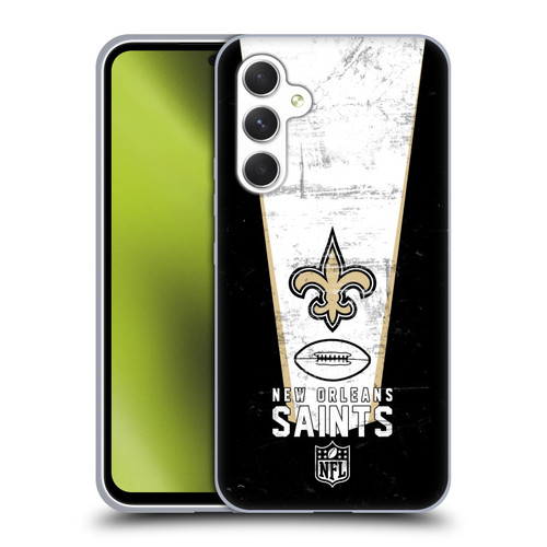 NFL New Orleans Saints Logo Art Banner Soft Gel Case for Samsung Galaxy A54 5G