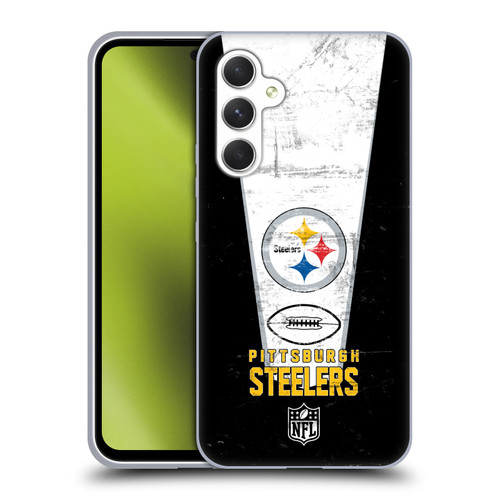 NFL Pittsburgh Steelers Logo Art Banner Soft Gel Case for Samsung Galaxy A54 5G