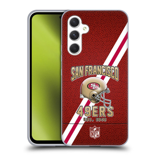 NFL San Francisco 49ers Logo Art Football Stripes Soft Gel Case for Samsung Galaxy A54 5G