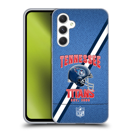 NFL Tennessee Titans Logo Art Football Stripes Soft Gel Case for Samsung Galaxy A54 5G