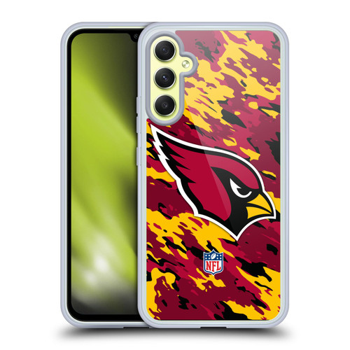 NFL Arizona Cardinals Logo Camou Soft Gel Case for Samsung Galaxy A34 5G