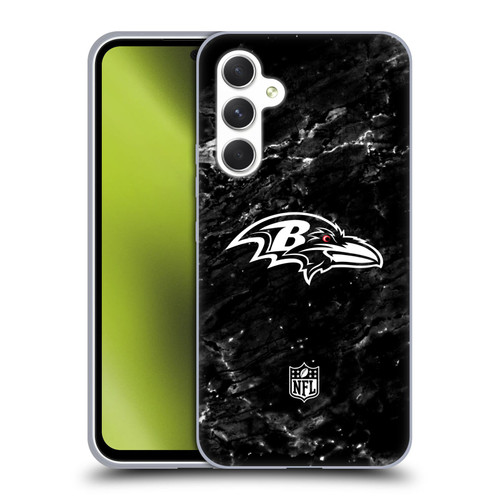 NFL Baltimore Ravens Artwork Marble Soft Gel Case for Samsung Galaxy A54 5G