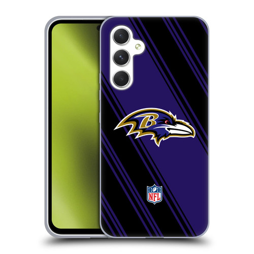 NFL Baltimore Ravens Artwork Stripes Soft Gel Case for Samsung Galaxy A54 5G