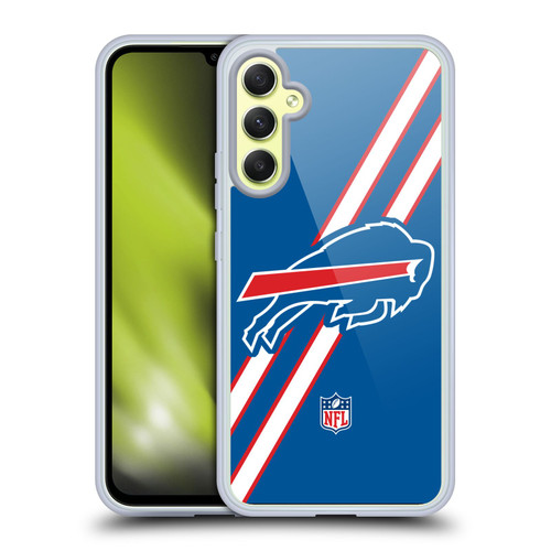 NFL Buffalo Bills Logo Stripes Soft Gel Case for Samsung Galaxy A34 5G