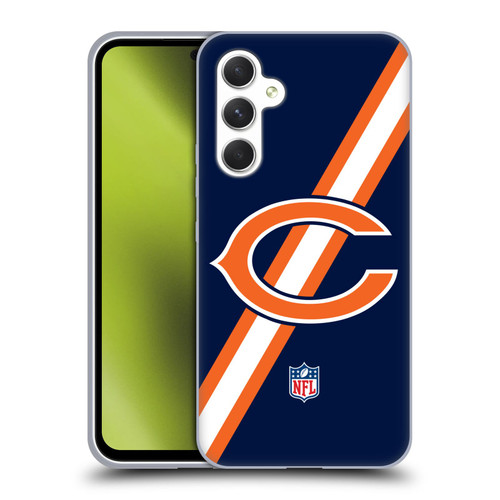NFL Chicago Bears Logo Stripes Soft Gel Case for Samsung Galaxy A54 5G