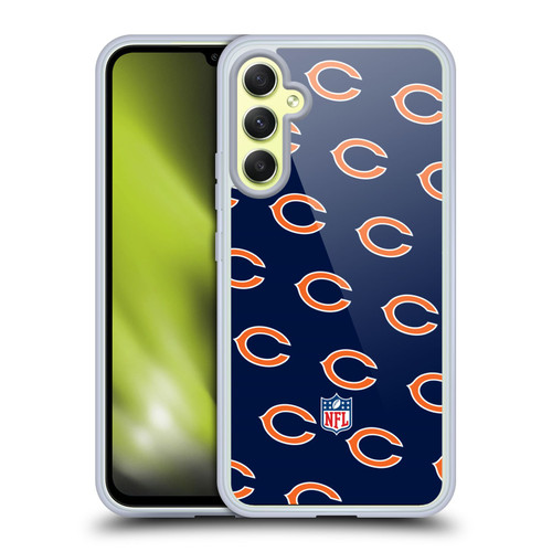 NFL Chicago Bears Artwork Patterns Soft Gel Case for Samsung Galaxy A34 5G