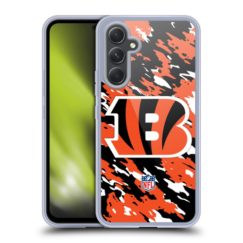 NFL Cincinnati Bengals Logo Camou Soft Gel Case for Samsung Galaxy A54 5G
