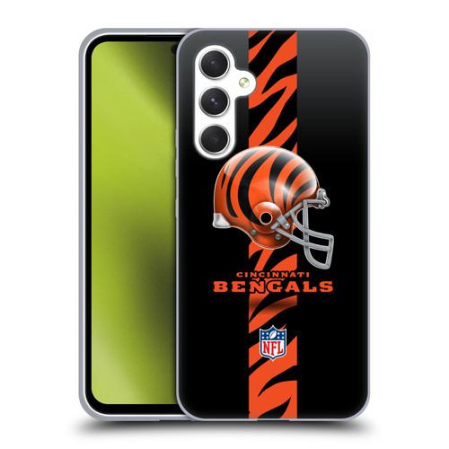 NFL Cincinnati Bengals Logo Helmet Soft Gel Case for Samsung Galaxy A54 5G
