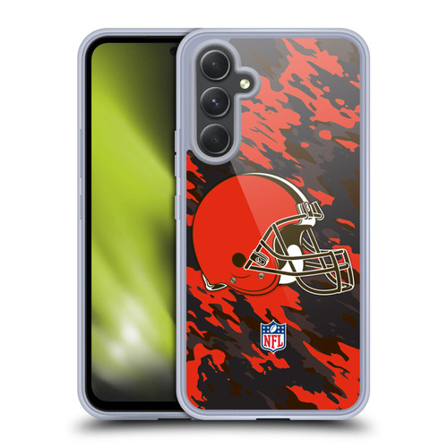 NFL Cleveland Browns Logo Camou Soft Gel Case for Samsung Galaxy A54 5G