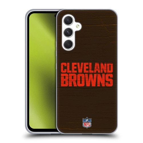 NFL Cleveland Browns Logo Distressed Look Soft Gel Case for Samsung Galaxy A54 5G