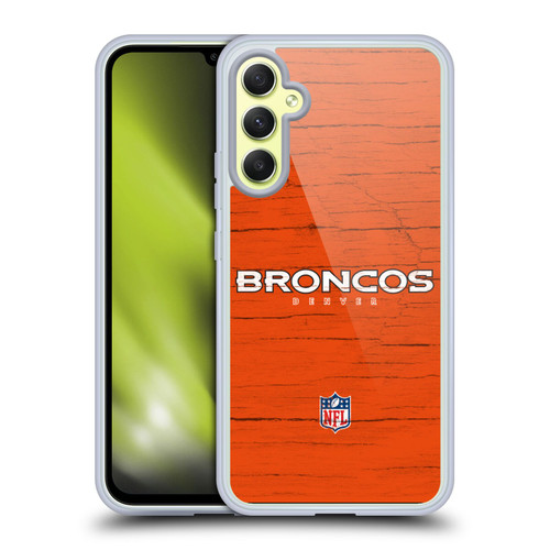 NFL Denver Broncos Logo Distressed Look Soft Gel Case for Samsung Galaxy A34 5G