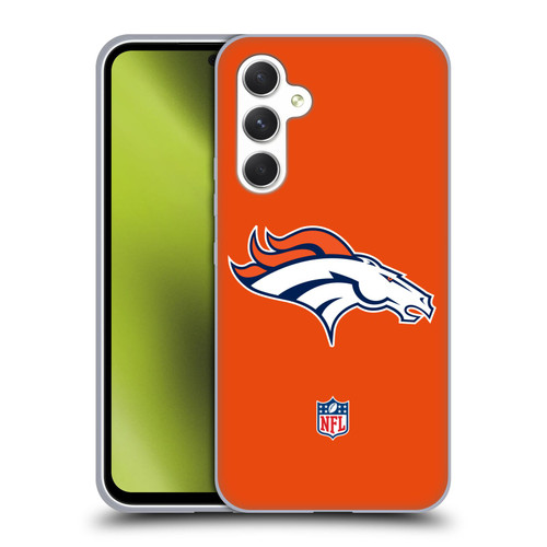 NFL Denver Broncos Logo Plain Soft Gel Case for Samsung Galaxy A54 5G