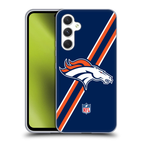 NFL Denver Broncos Logo Stripes Soft Gel Case for Samsung Galaxy A54 5G