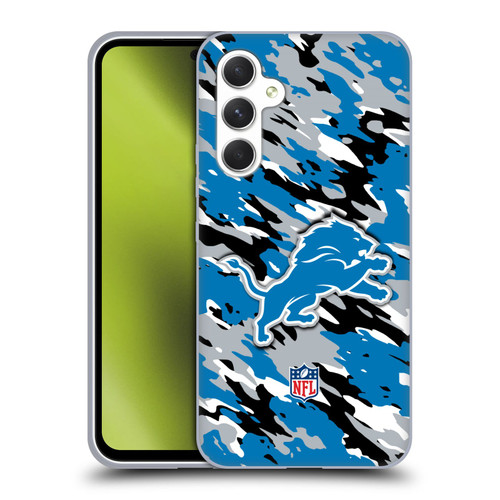 NFL Detroit Lions Logo Camou Soft Gel Case for Samsung Galaxy A54 5G