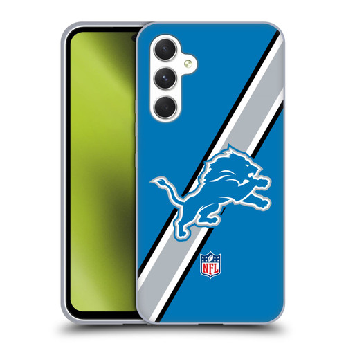 NFL Detroit Lions Logo Stripes Soft Gel Case for Samsung Galaxy A54 5G