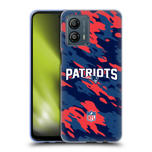 NFL New England Patriots Logo Camou Soft Gel Case for Motorola Moto G53 5G