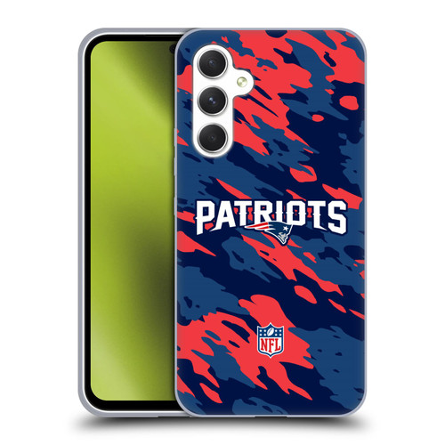 NFL New England Patriots Logo Camou Soft Gel Case for Samsung Galaxy A54 5G