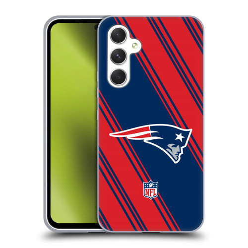 NFL New England Patriots Artwork Stripes Soft Gel Case for Samsung Galaxy A54 5G