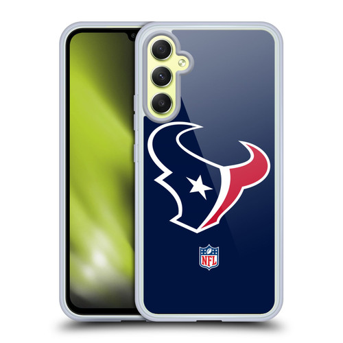 NFL Houston Texans Logo Plain Soft Gel Case for Samsung Galaxy A34 5G
