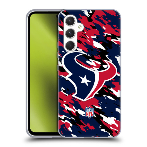 NFL Houston Texans Logo Camou Soft Gel Case for Samsung Galaxy A54 5G