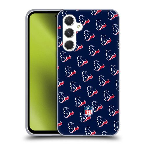 NFL Houston Texans Artwork Patterns Soft Gel Case for Samsung Galaxy A54 5G