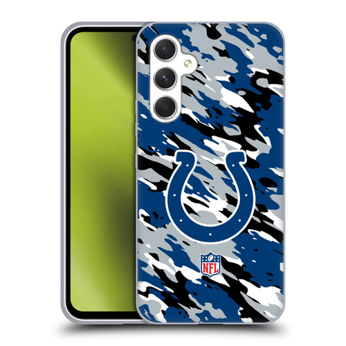 NFL Indianapolis Colts Logo Camou Soft Gel Case for Samsung Galaxy A54 5G
