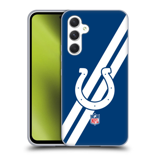 NFL Indianapolis Colts Logo Stripes Soft Gel Case for Samsung Galaxy A54 5G