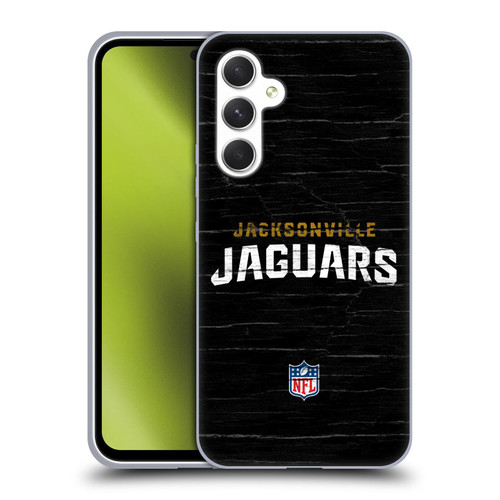 NFL Jacksonville Jaguars Logo Distressed Look Soft Gel Case for Samsung Galaxy A54 5G