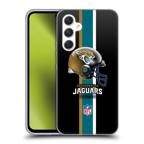 NFL Jacksonville Jaguars Logo Helmet Soft Gel Case for Samsung Galaxy A54 5G