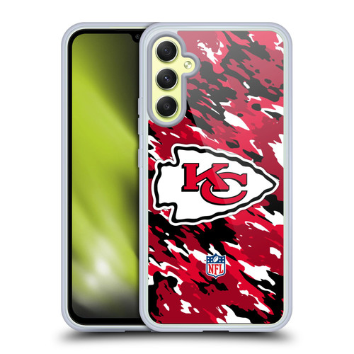 NFL Kansas City Chiefs Logo Camou Soft Gel Case for Samsung Galaxy A34 5G