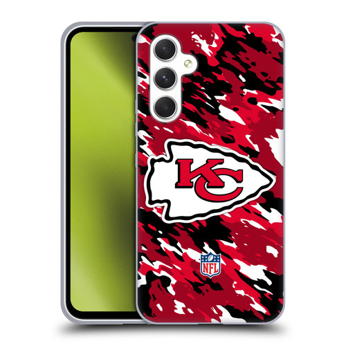NFL Kansas City Chiefs Logo Camou Soft Gel Case for Samsung Galaxy A54 5G