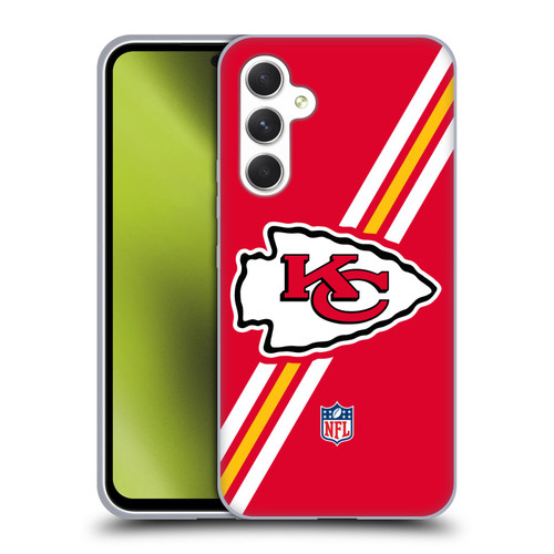 NFL Kansas City Chiefs Logo Stripes Soft Gel Case for Samsung Galaxy A54 5G