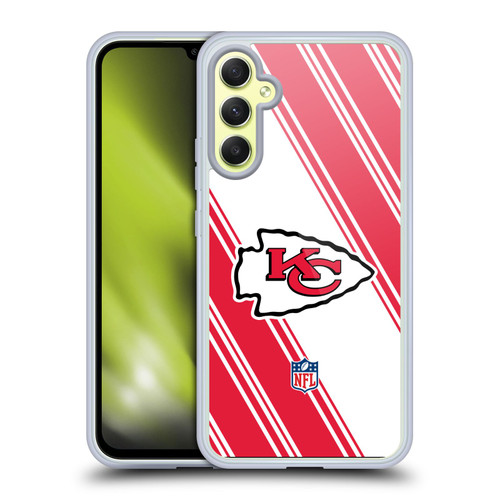 NFL Kansas City Chiefs Artwork Stripes Soft Gel Case for Samsung Galaxy A34 5G