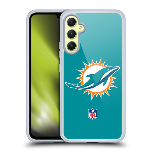 NFL Miami Dolphins Logo Plain Soft Gel Case for Samsung Galaxy A34 5G