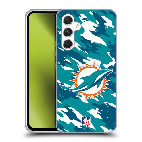NFL Miami Dolphins Logo Camou Soft Gel Case for Samsung Galaxy A54 5G