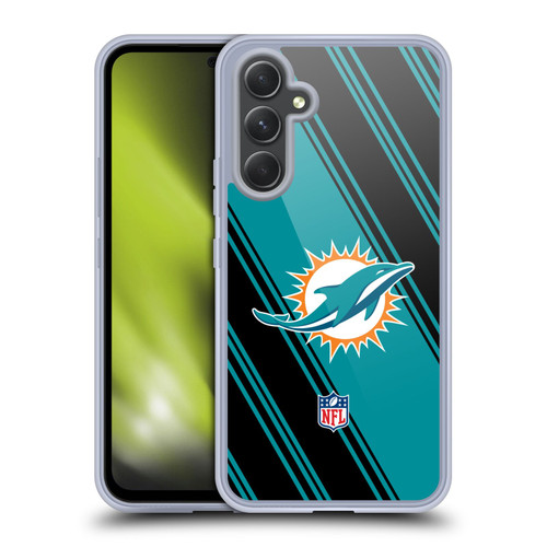 NFL Miami Dolphins Artwork Stripes Soft Gel Case for Samsung Galaxy A54 5G