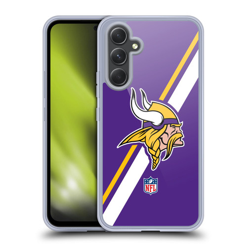 NFL Minnesota Vikings Logo Stripes Soft Gel Case for Samsung Galaxy A54 5G