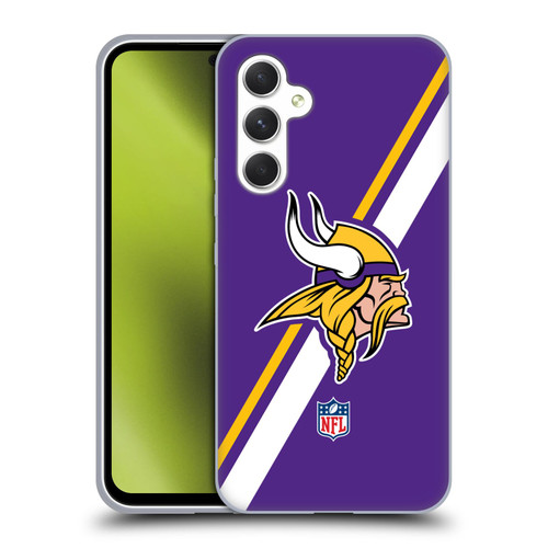 NFL Minnesota Vikings Logo Stripes Soft Gel Case for Samsung Galaxy A54 5G