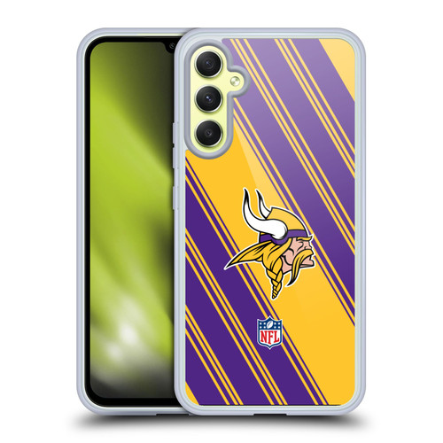 NFL Minnesota Vikings Artwork Stripes Soft Gel Case for Samsung Galaxy A34 5G