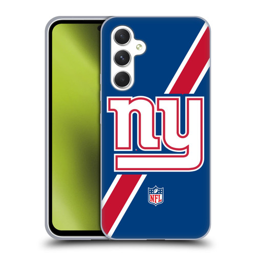 NFL New York Giants Logo Stripes Soft Gel Case for Samsung Galaxy A54 5G