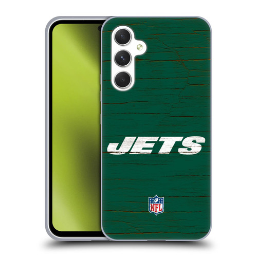 NFL New York Jets Logo Distressed Look Soft Gel Case for Samsung Galaxy A54 5G