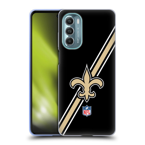 NFL New Orleans Saints Logo Stripes Soft Gel Case for Motorola Moto G Stylus 5G (2022)