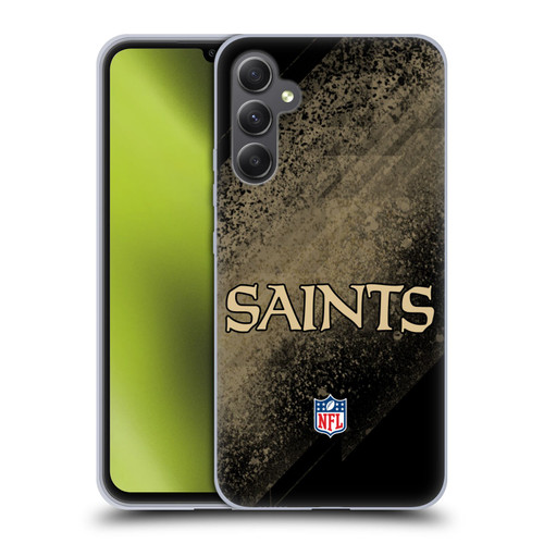 NFL New Orleans Saints Logo Blur Soft Gel Case for Samsung Galaxy A34 5G