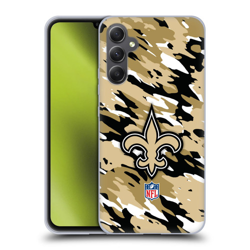 NFL New Orleans Saints Logo Camou Soft Gel Case for Samsung Galaxy A34 5G