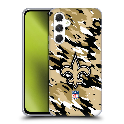 NFL New Orleans Saints Logo Camou Soft Gel Case for Samsung Galaxy A54 5G