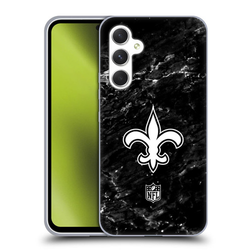 NFL New Orleans Saints Artwork Marble Soft Gel Case for Samsung Galaxy A54 5G