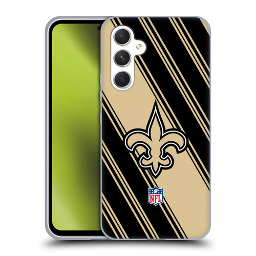 NFL New Orleans Saints Artwork Stripes Soft Gel Case for Samsung Galaxy A54 5G