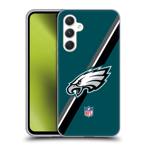 NFL Philadelphia Eagles Logo Stripes Soft Gel Case for Samsung Galaxy A54 5G
