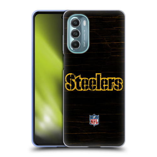 NFL Pittsburgh Steelers Logo Distressed Look Soft Gel Case for Motorola Moto G Stylus 5G (2022)