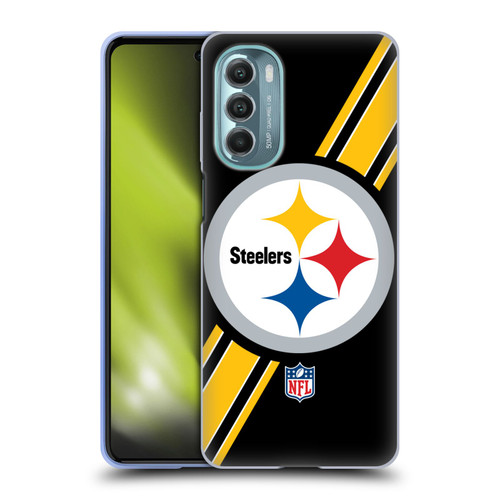 NFL Pittsburgh Steelers Logo Stripes Soft Gel Case for Motorola Moto G Stylus 5G (2022)